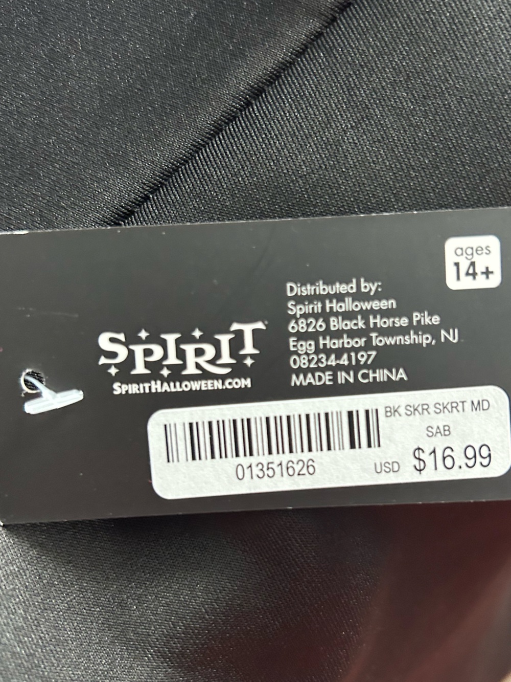 NWT Spirit Black Skirt - Picture 3 of 3